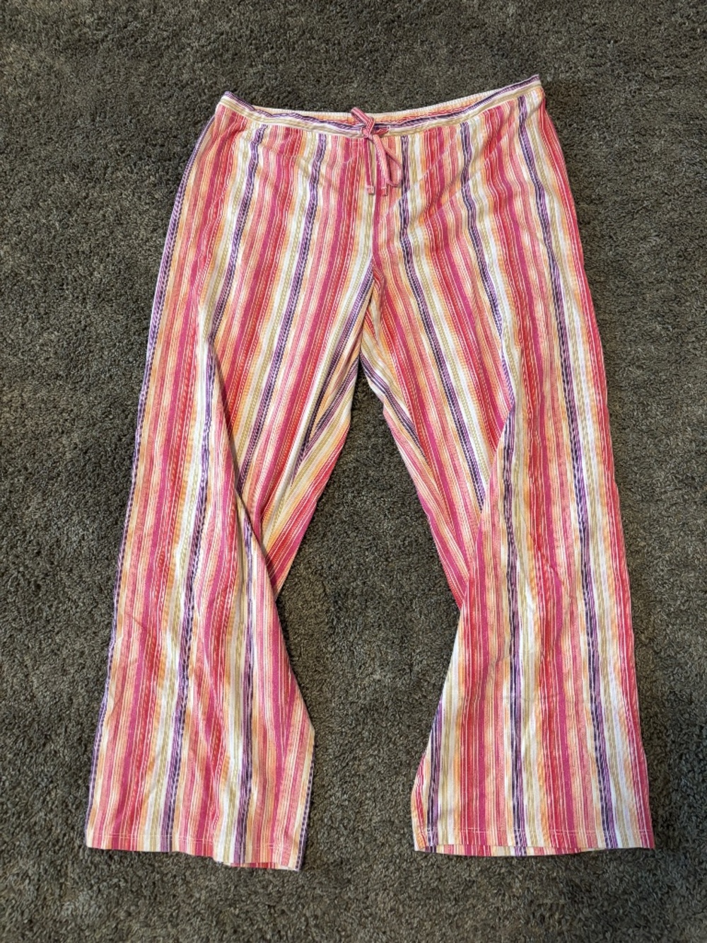 Wideleg striped pants